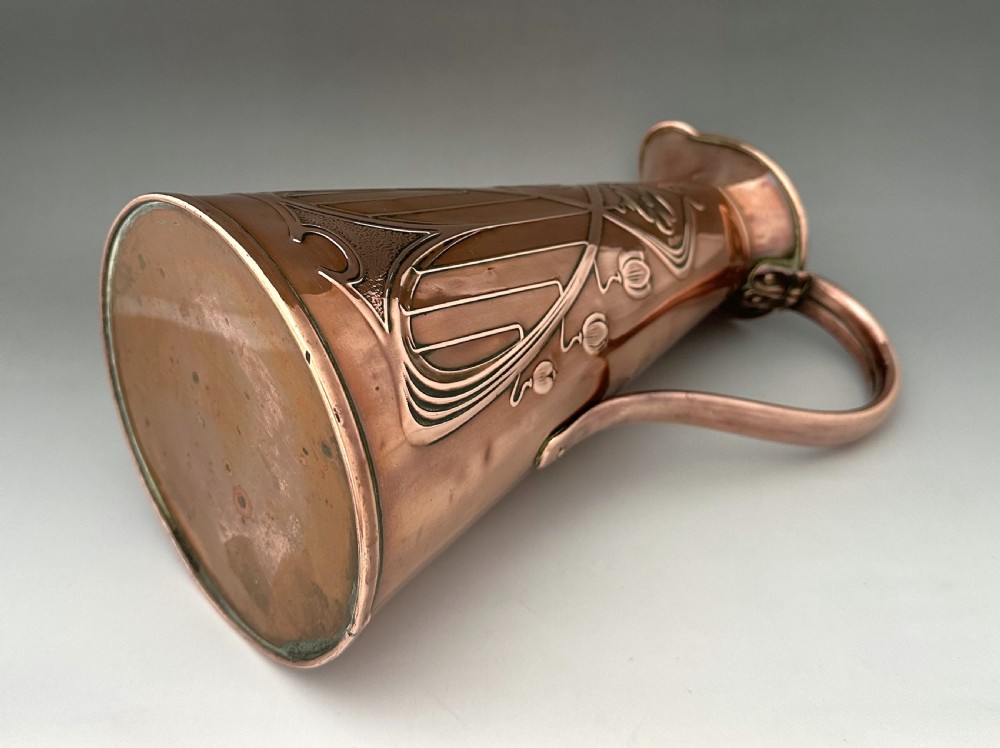 A wonderful Art Nouveau copper jug View VI