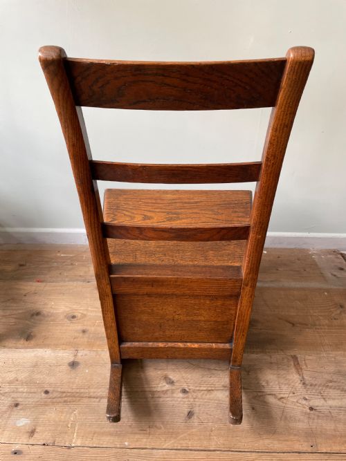 A 19THC WELSH OAK CHILDS LAMBING OR ROCKING CHAIR - ADDITIONAL PHOTO 2