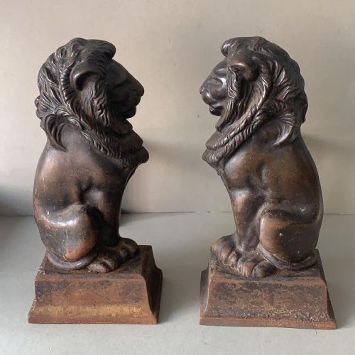 a pait of 19thc andirons after alfred stevens - CATEGORY: ANTIQUE FIREPLACES - DATED 19TH CENTURY