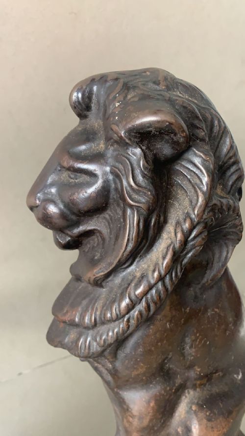 A PAIT OF 19THC ANDIRONS AFTER ALFRED STEVENS - ADDITIONAL PHOTO 1
