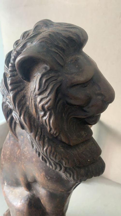 A PAIT OF 19THC ANDIRONS AFTER ALFRED STEVENS - ADDITIONAL PHOTO 2