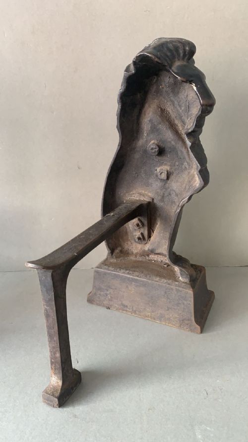 A PAIT OF 19THC ANDIRONS AFTER ALFRED STEVENS - ADDITIONAL PHOTO 4
