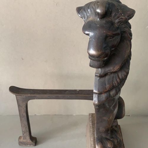 A PAIT OF 19THC ANDIRONS AFTER ALFRED STEVENS - ADDITIONAL PHOTO 6