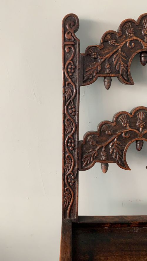 ANTIQUE 17THC OAK CHAIR - ADDITIONAL PHOTO 4