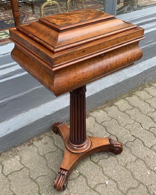 a william iv mahogany teapoy - CATEGORY: ANTIQUE BOXES - DATED 19TH CENTURY