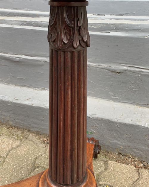 A WILLIAM IV MAHOGANY TEAPOY - ADDITIONAL PHOTO 5