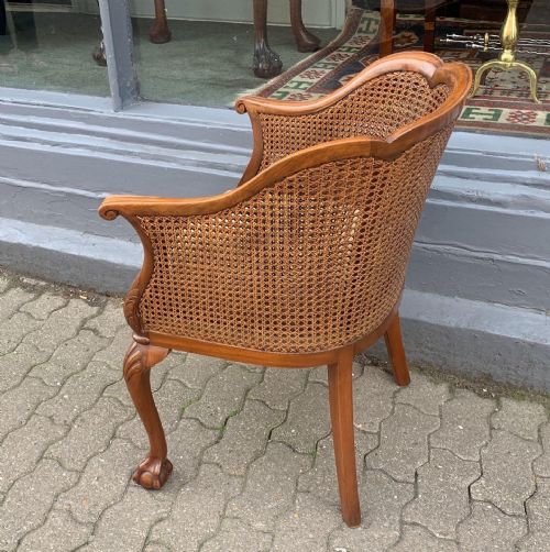 A WALNUT BERGERE ARMCHAIR - ADDITIONAL PHOTO 1