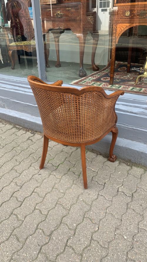 A WALNUT BERGERE ARMCHAIR - ADDITIONAL PHOTO 2