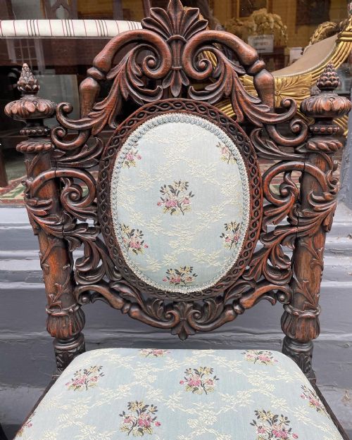 AN ANTIQUE PAIR OF ANGLO INDIAN CHAIRS - ADDITIONAL PHOTO 1