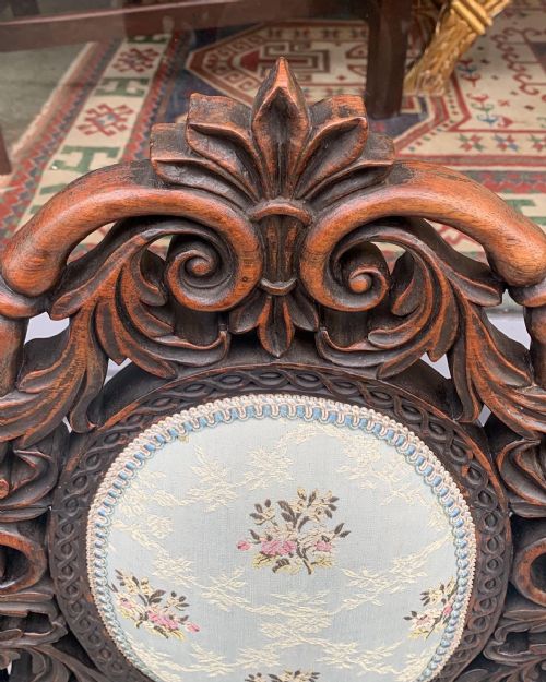 AN ANTIQUE PAIR OF ANGLO INDIAN CHAIRS - ADDITIONAL PHOTO 2
