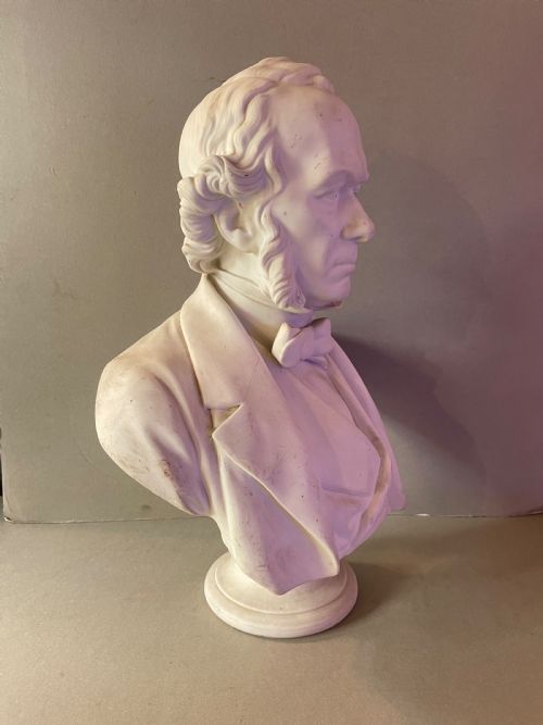 AN ANTIQUE PARIANWARE BUST - ADDITIONAL PHOTO 1
