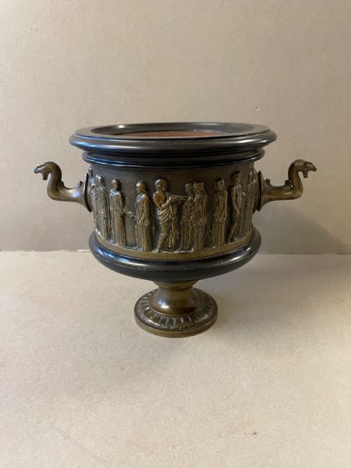an antique grand tour bronze and marble urn - CATEGORY: ANTIQUE MISCELLANEOUS - DATED 19TH CENTURY