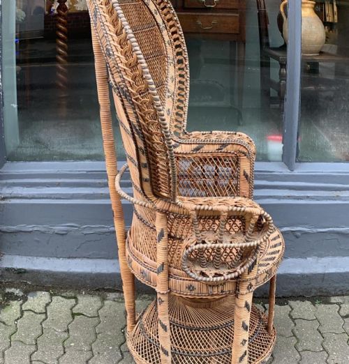 AN EMMANUELLE PEACOCK CHAIR - ADDITIONAL PHOTO 1