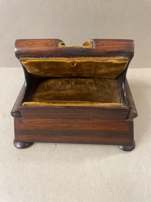 AN ANTIQUE ROSEWOOD POCKET WATCH HOLDER - ADDITIONAL PHOTO 6
