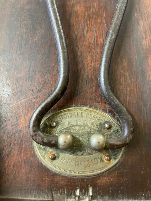 AN ANTIQUE CAMPAIGN MIRROR - ADDITIONAL PHOTO 5