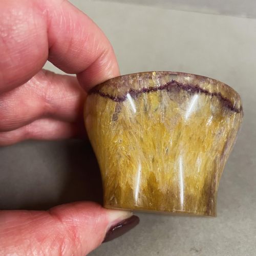 an antique blue john specimen bowl - CATEGORY: ANTIQUE MISCELLANEOUS - DATED 19TH CENTURY