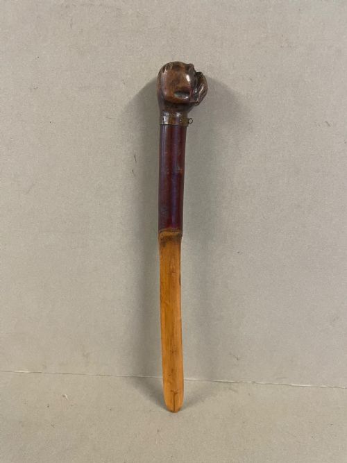 AN ANTIQUE FOLK ART TREEN PAGE TURNER - ADDITIONAL PHOTO 4