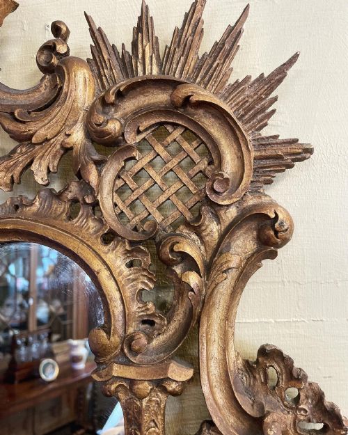 AN ANTIQUE CHINESE CHIPPENDALE MIRROR - ADDITIONAL PHOTO 3