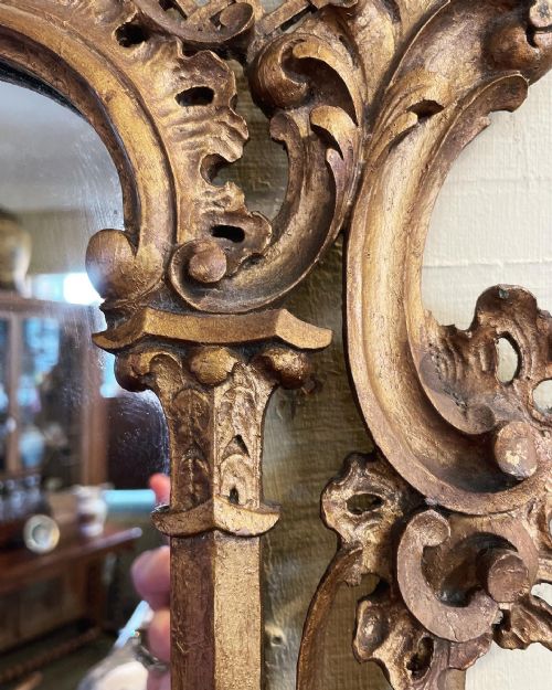 AN ANTIQUE CHINESE CHIPPENDALE MIRROR - ADDITIONAL PHOTO 4