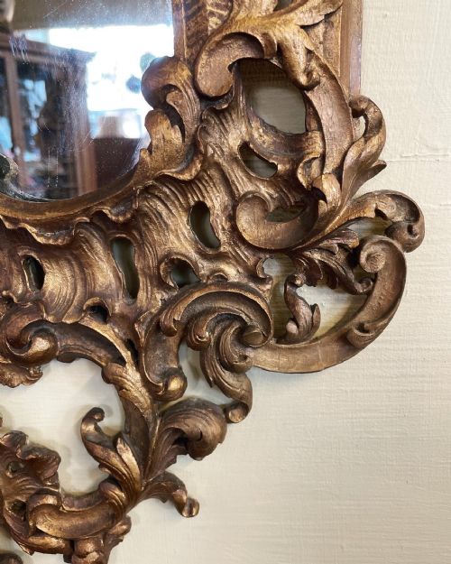 AN ANTIQUE CHINESE CHIPPENDALE MIRROR - ADDITIONAL PHOTO 5