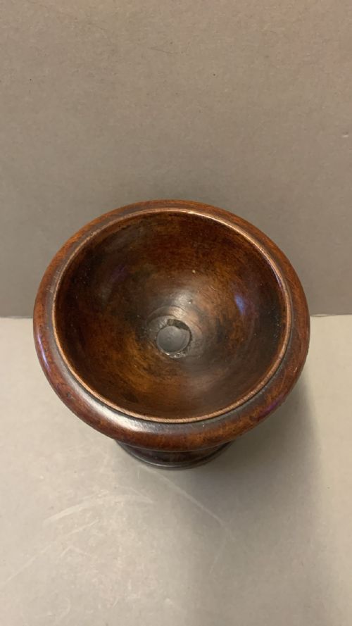 AN ANTIQUE TREEN CHALICE - ADDITIONAL PHOTO 2