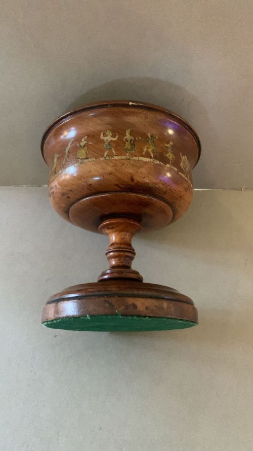 AN ANTIQUE TREEN CHALICE - ADDITIONAL PHOTO 3