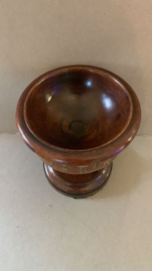 AN ANTIQUE TREEN CHALICE - ADDITIONAL PHOTO 5