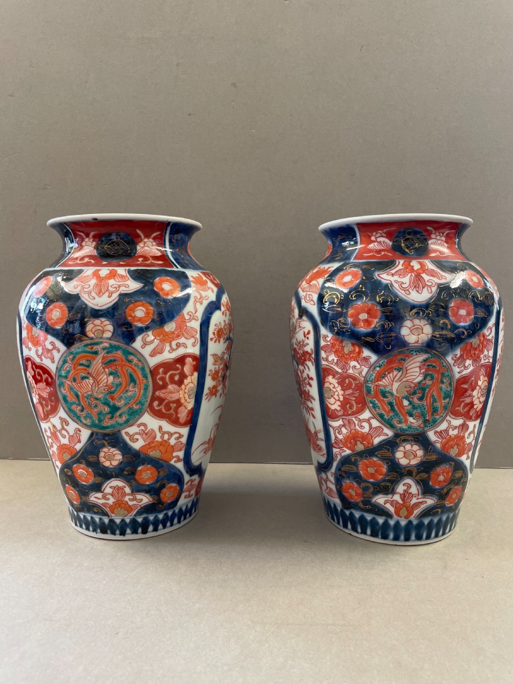 Pair of 19thC Imari Vases