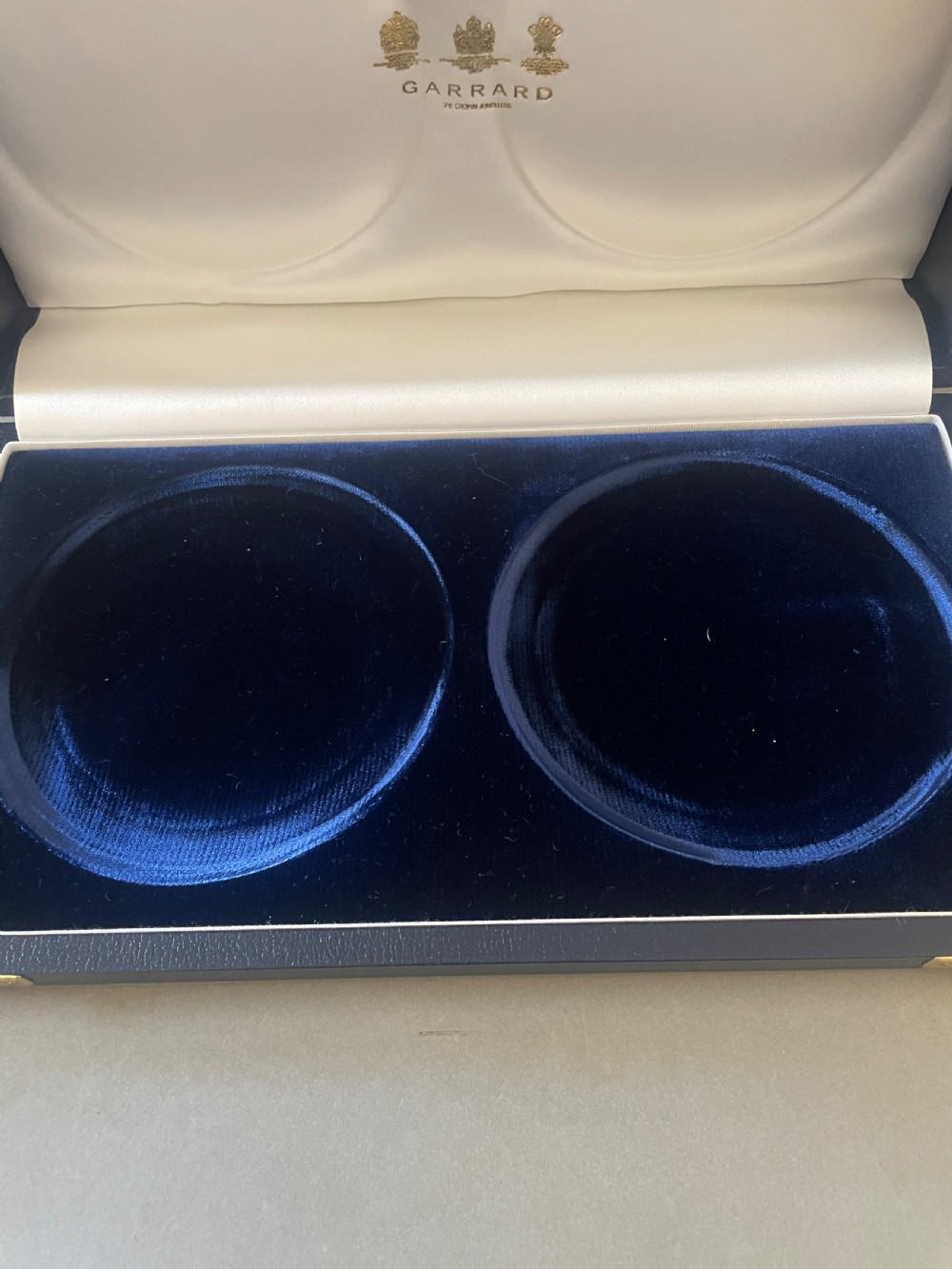 A Vintage Pair Of Garrard Silver Coasters View V