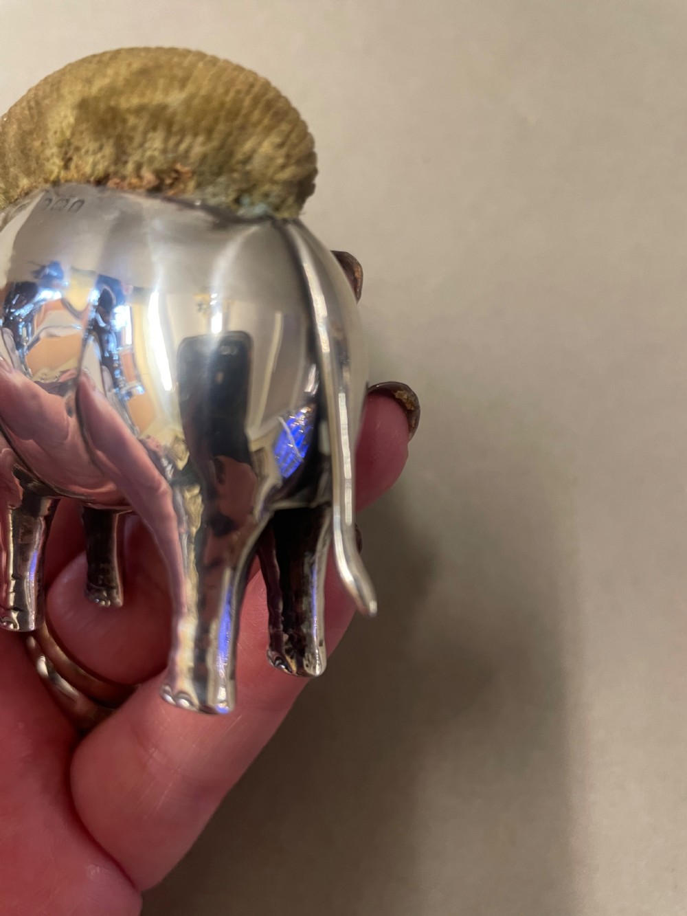 An Antique Silver Elephant Pin Cushion View VII