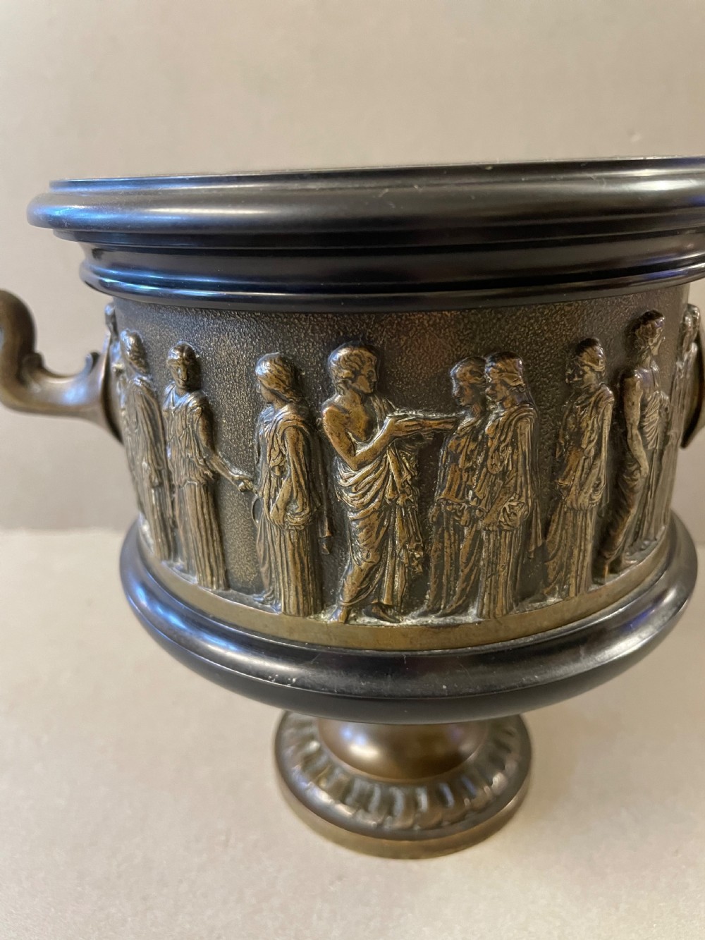 An antique Grand Tour Bronze and marble urn View II