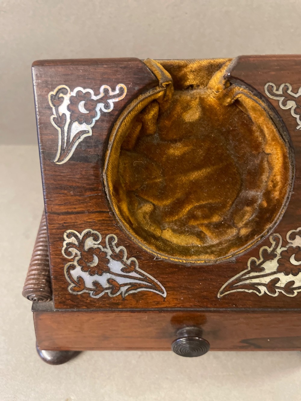 An Antique Rosewood Pocket Watch Holder View III