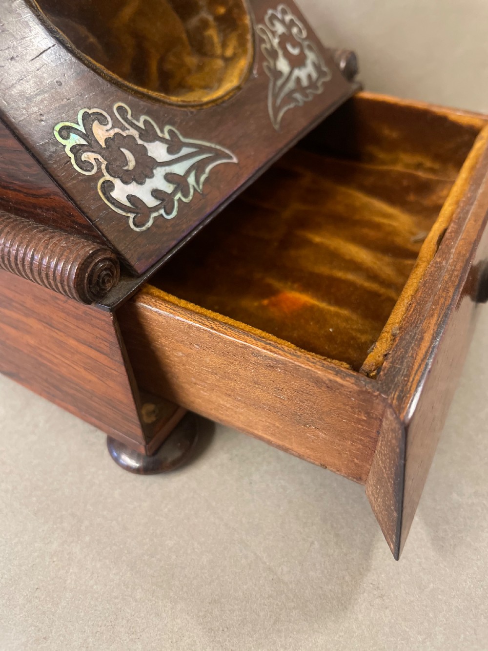 An Antique Rosewood Pocket Watch Holder View IV