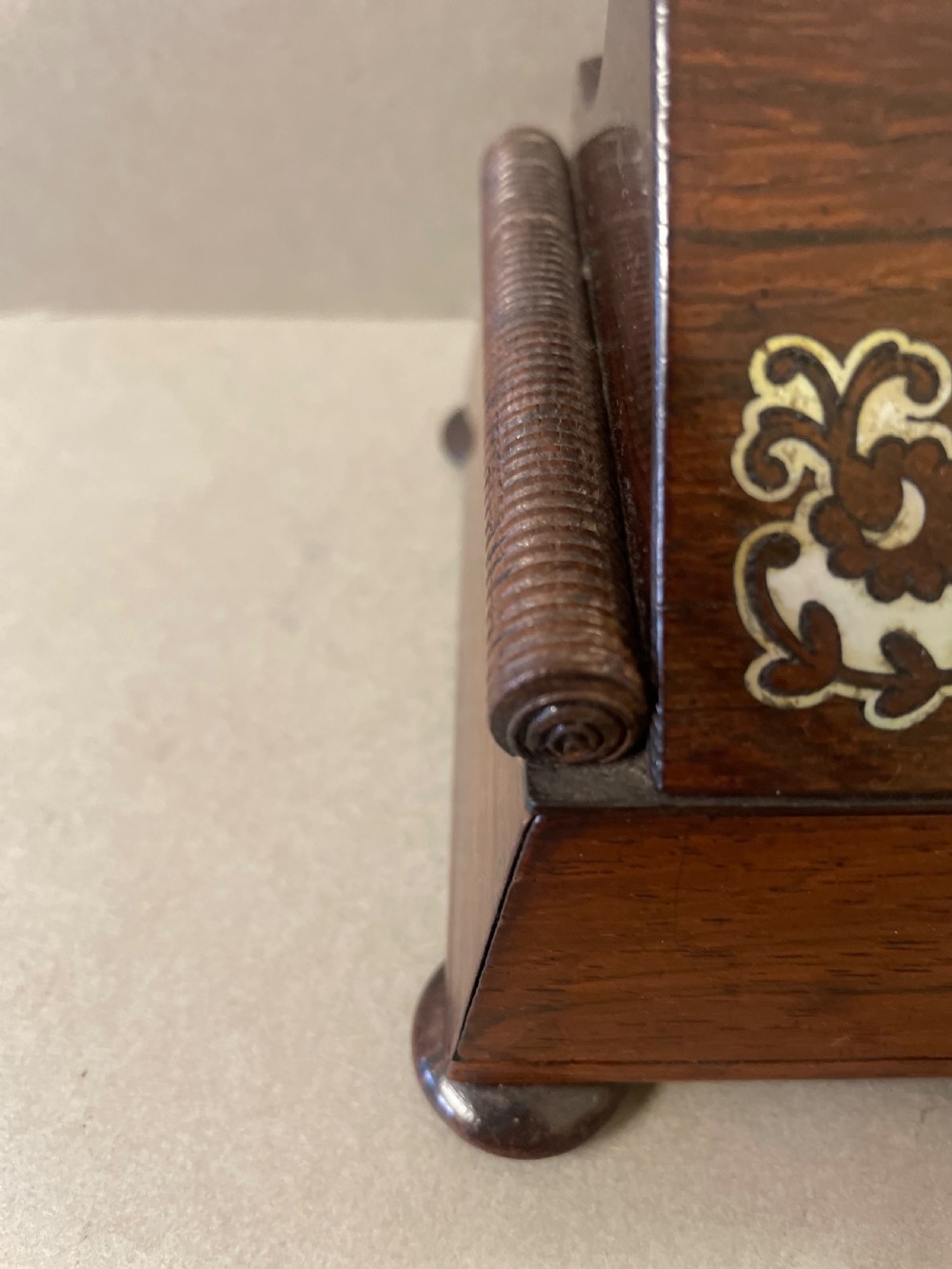 An Antique Rosewood Pocket Watch Holder View V