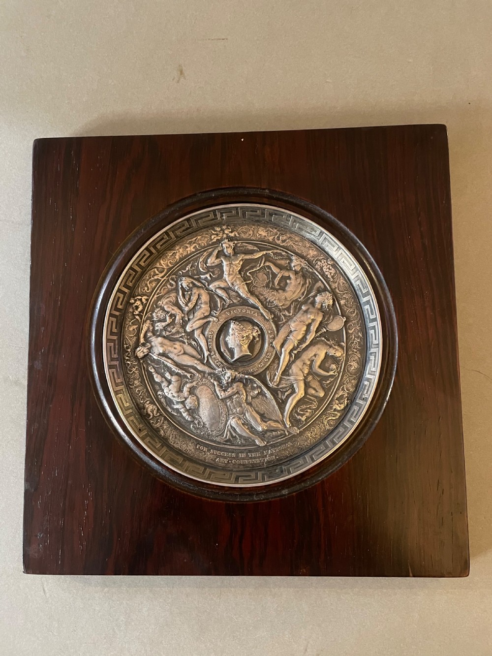 An Antique plated plaque