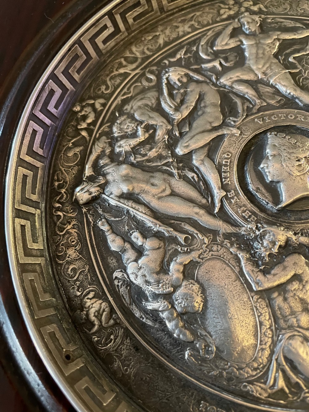An Antique plated plaque View V