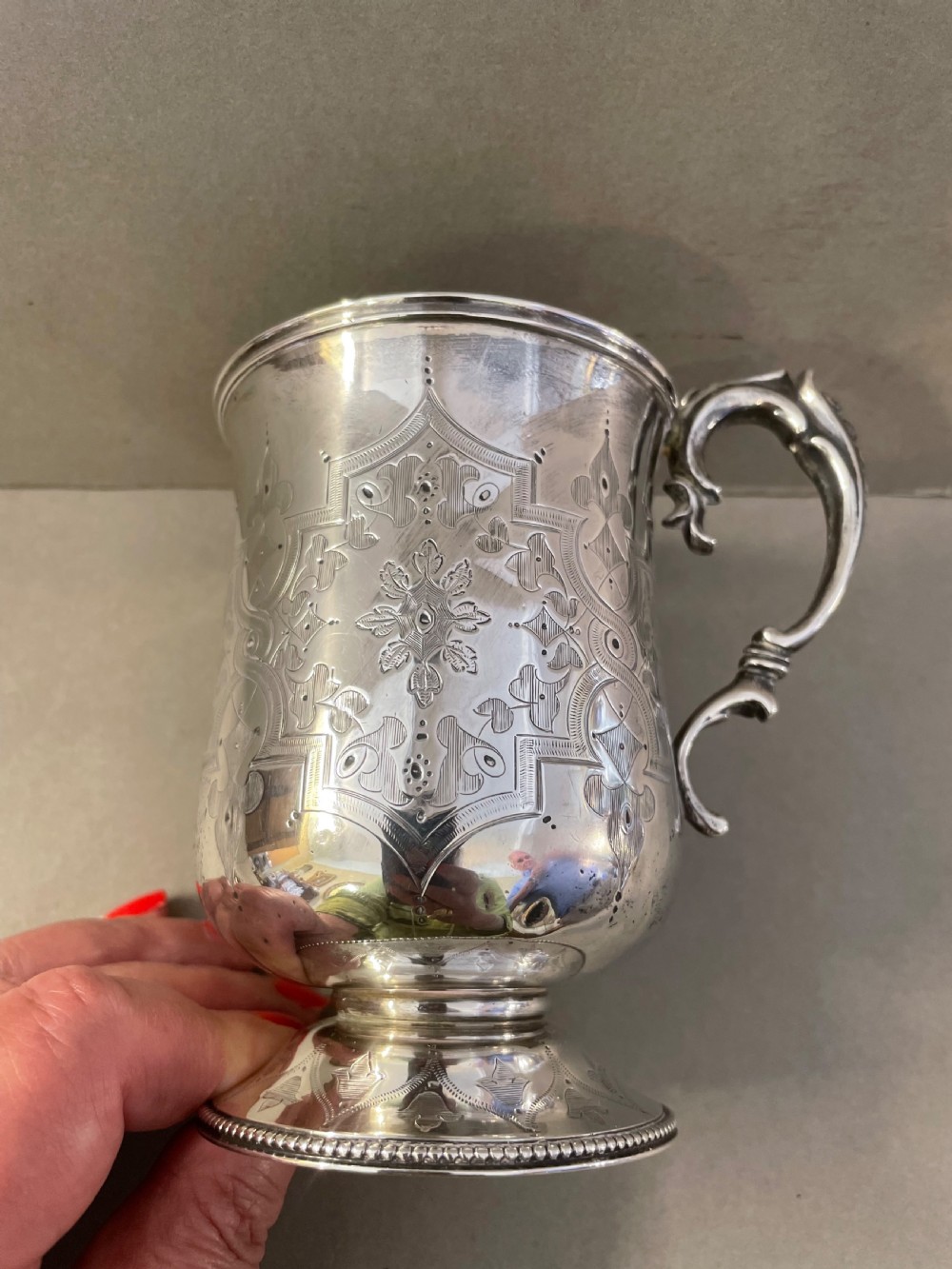 An Antique Silver Tankard