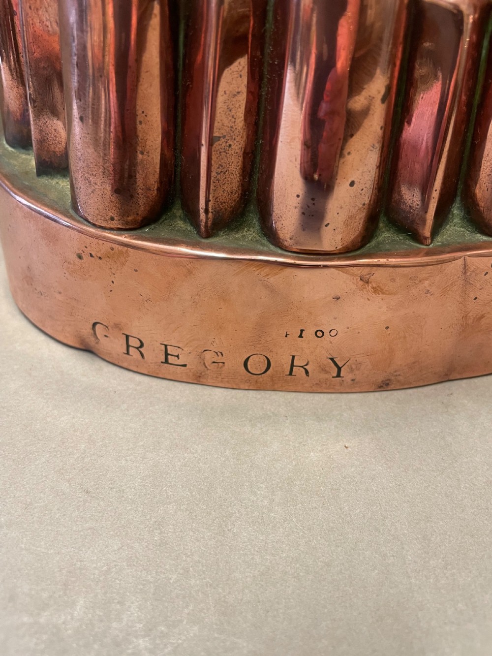An Antique Copper Jelly Mold View II