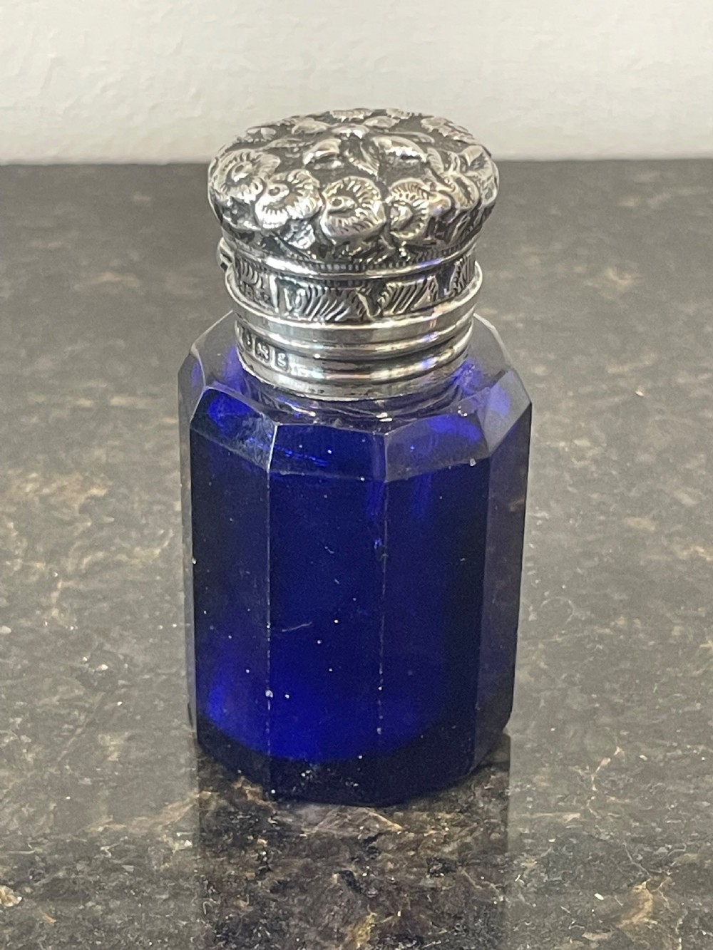 Silver top scent bottle