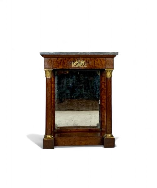 French empire marble top console table