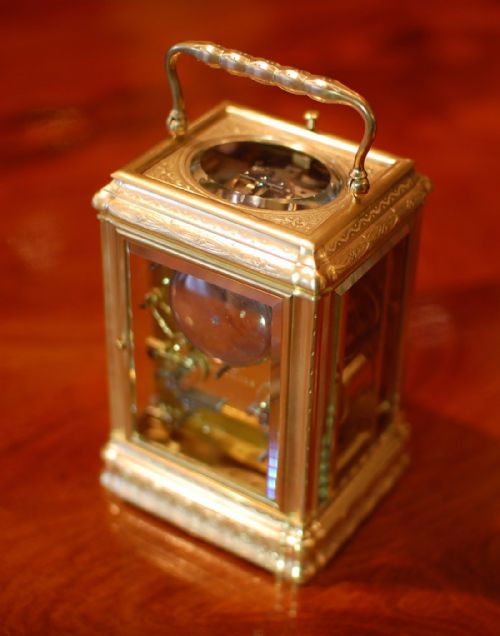 DROCOURT CALENDAR CARRIAGE CLOCK - ADDITIONAL PHOTO 4