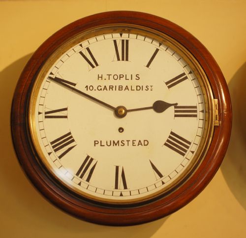 school clock 12 dial circa 1890 - CATEGORY: ANTIQUE CLOCKS - DATED 1890