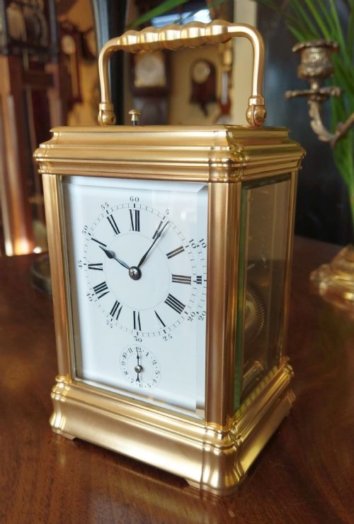 CARRIAGE CLOCK WITH ALARM HENRI JACOT - ADDITIONAL PHOTO 1