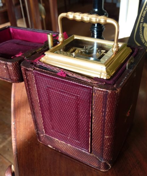 CARRIAGE CLOCK WITH ALARM HENRI JACOT - ADDITIONAL PHOTO 2