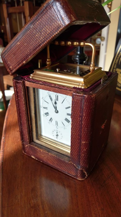 CARRIAGE CLOCK WITH ALARM HENRI JACOT - ADDITIONAL PHOTO 5