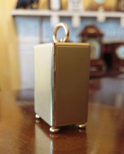 ROBIN PARIS MINIATURE CARRIAGE TIMEPIECE WITH OUTER CASE - ADDITIONAL PHOTO 1