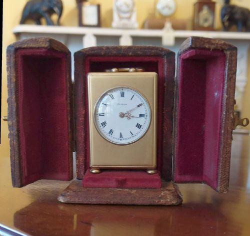 ROBIN PARIS MINIATURE CARRIAGE TIMEPIECE WITH OUTER CASE - ADDITIONAL PHOTO 4
