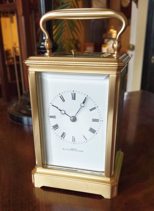 carriage clock by dent 61 the strand london - CATEGORY: ANTIQUE CLOCKS - DATED 1890