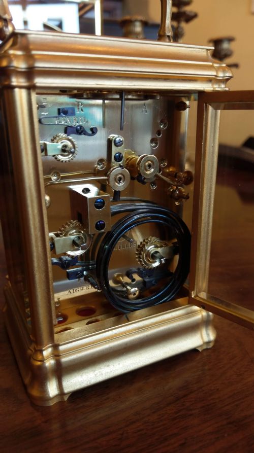 IDRAC LE ROY HENRI JACOT HALF HOUR SONNERIE CARRIAGE CLOCK - ADDITIONAL PHOTO 9