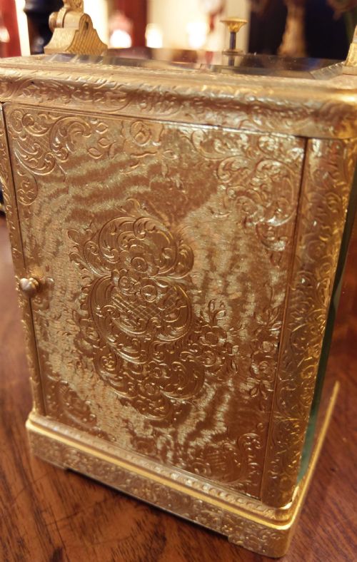 EARLY GILT CARRIAGE CLOCK - ADDITIONAL PHOTO 3